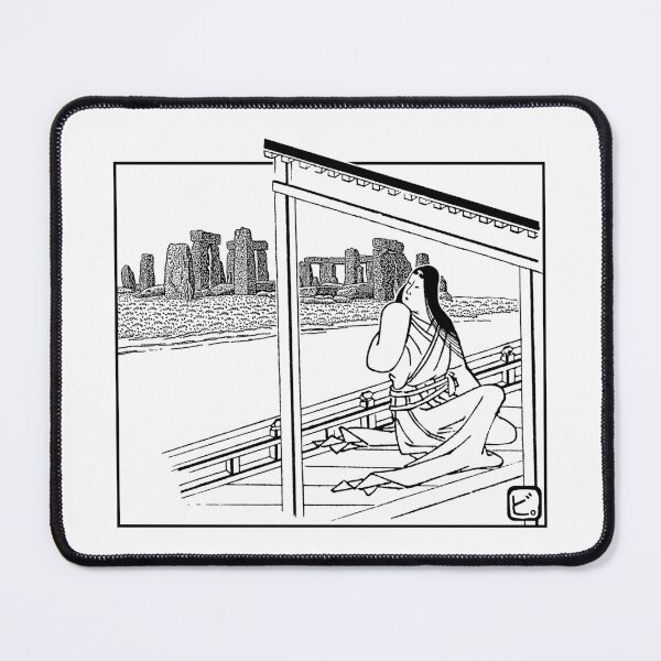 Item preview, Historical Japanese Lady on Veranda: Stonehenge Version designed and sold by BReinbold.