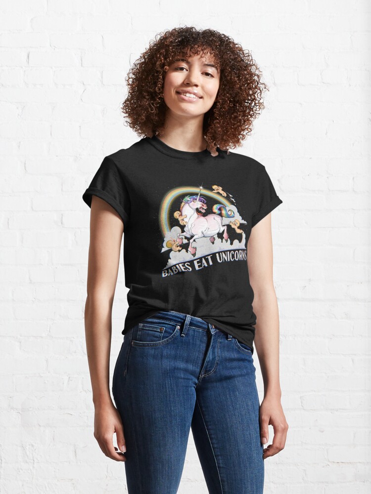 Alternate view of Babies eat Unicorns Classic T-Shirt