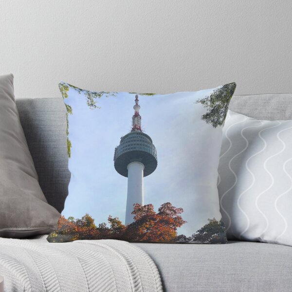 Item preview, Namsan Tower with a Touch of Fall Colors - Seoul, South Korea Photographs designed and sold by YemmyZImages.