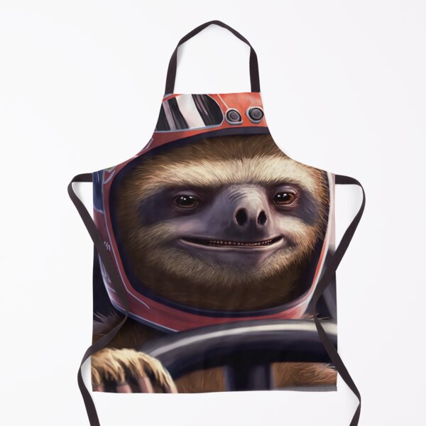 Item preview, Realistic Sloth Driving a Racecar Digital Painting designed and sold by CodeAndColors.