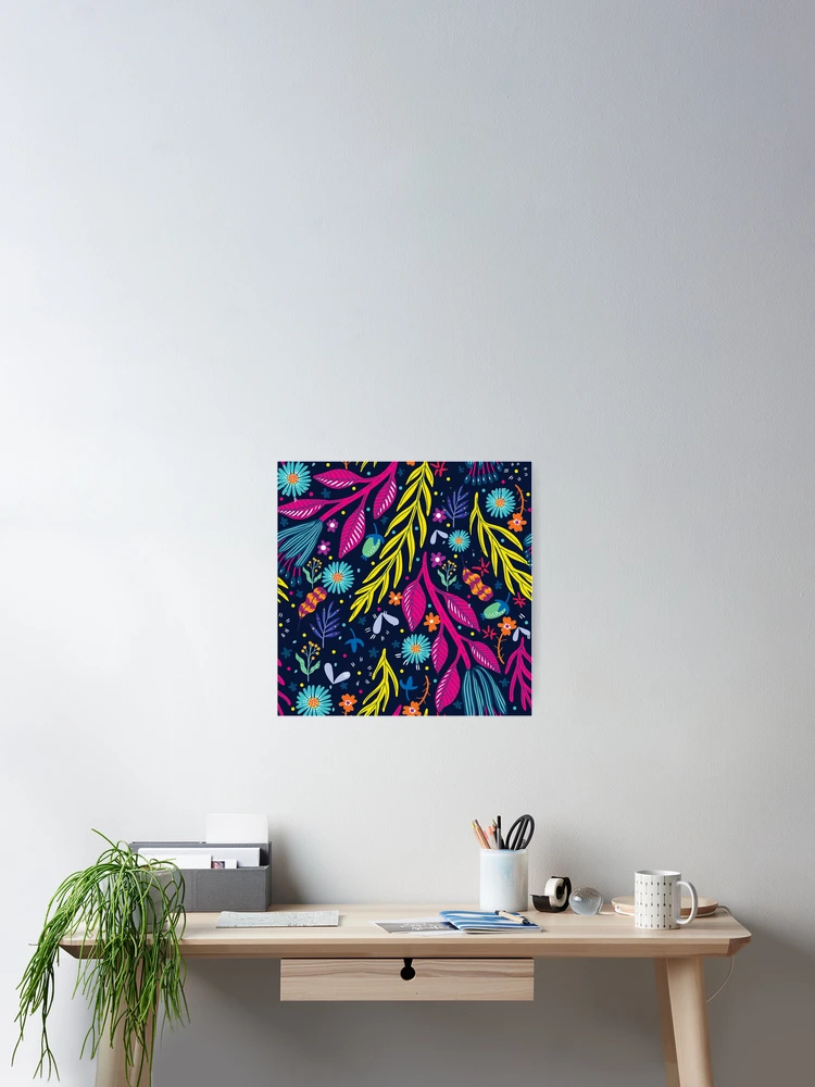 Thumbnail 2 of 3, Poster, Colorful Botanical Pattern designed and sold by DesignsArtColor.