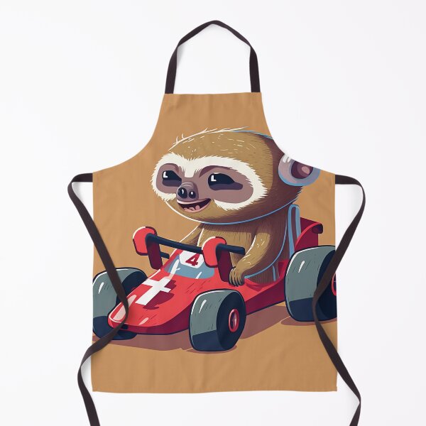 Item preview, Cute Sloth Driving a Racecar Digital Painting designed and sold by CodeAndColors.