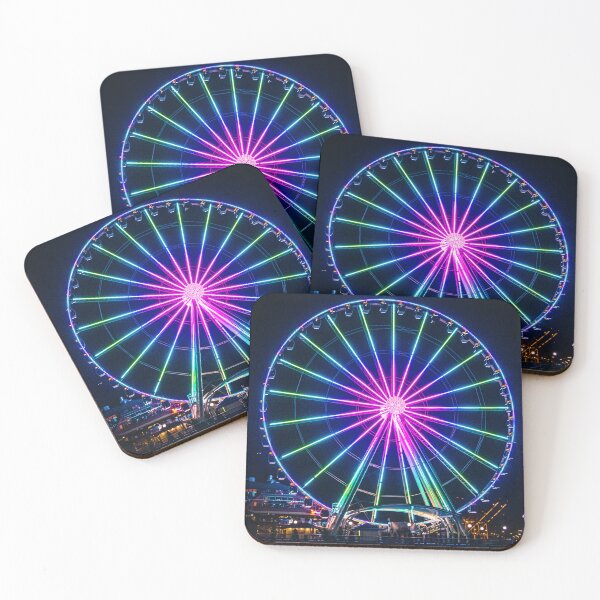Item preview, The Great Wheel Seattle Glowing at Night designed and sold by Open Range Studios.