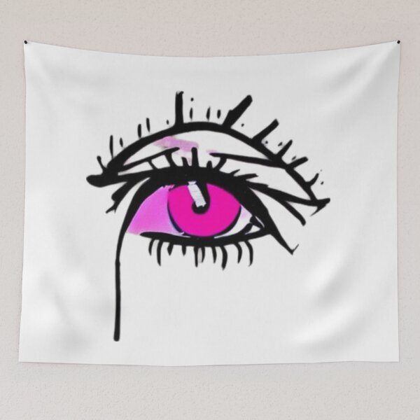Item preview, weeping pink anime eye black ink graffiti style designed and sold by UncleLanny.