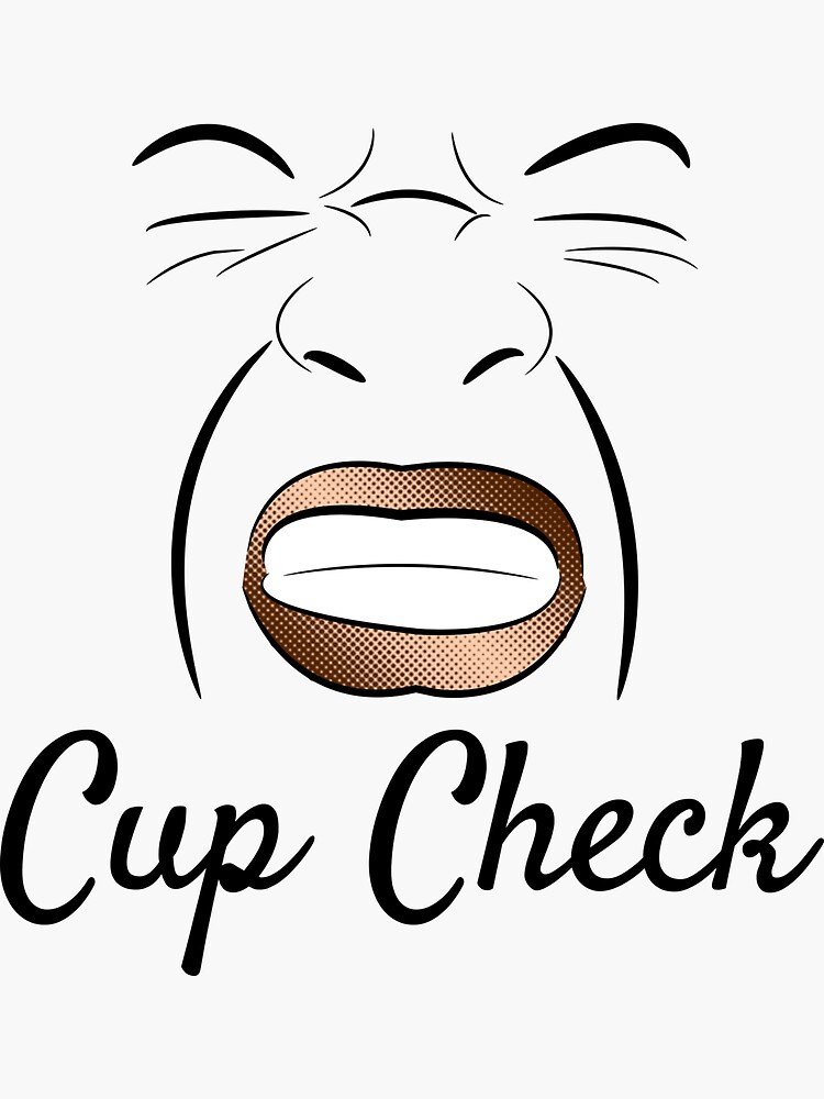 "Funny Martial Arts "Cup Check" " Sticker for Sale by telodbaico Redbubble