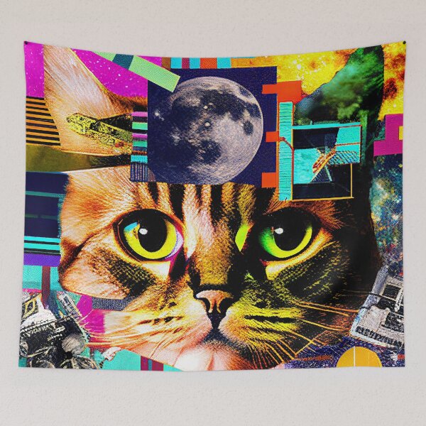 Item preview, Patchwork Spacecat designed and sold by COYN.