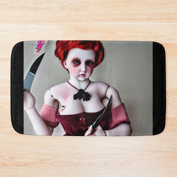 Item preview, Creepy porcelain doll in red designed and sold by dwhowe.
