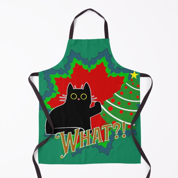 Item preview, Cat Pushing Christmas Tree | Guilty Kitty | Black Cat Pushing Tree designed and sold by Wavecrest Wearables.