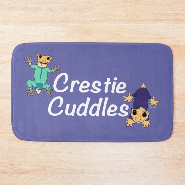 Item preview, Crestie Cuddles - Crested Gecko Cuddles - Crested Geckos in Pajamas - White Text & Very Peri designed and sold by EcoElsa.