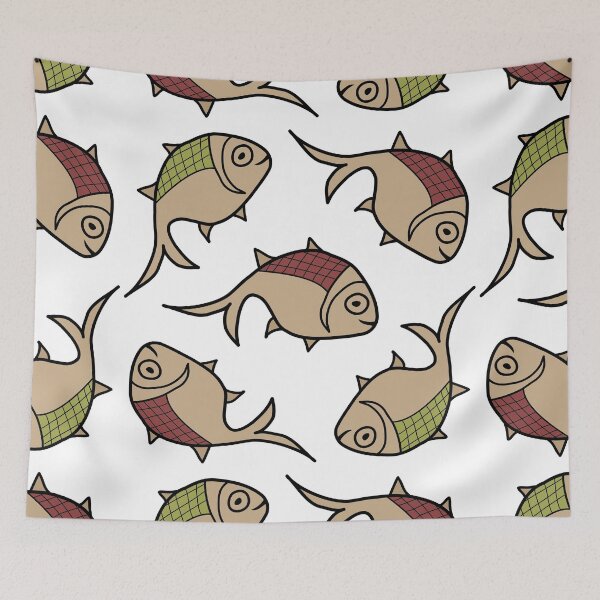 Item preview, Persian Qajar fishes - Persian (iranian) design designed and sold by Persian Pride Official.