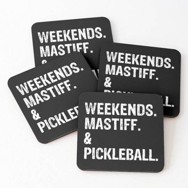 Item preview, Weekends Mastiff and Pickleball Funny Dog Gift  designed and sold by Guarddogdrive.