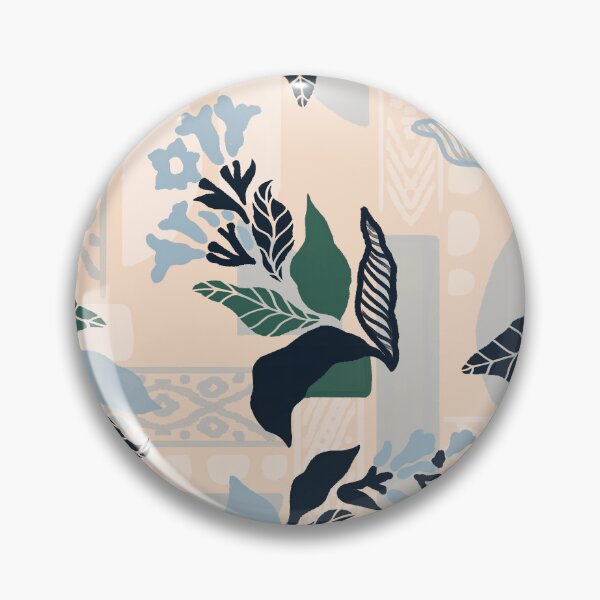 Item preview, Blue and Green Solid Flowers designed and sold by Carolina Diaz.