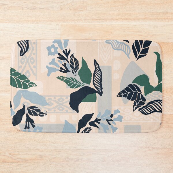 Item preview, Blue and Green Solid Flowers designed and sold by Carolina Diaz.