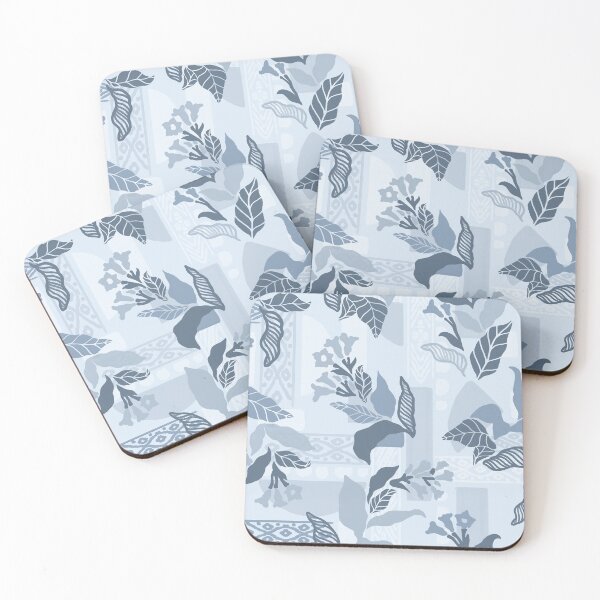 Item preview, Blue Solid Shapes and Flowers designed and sold by Carolina Diaz.