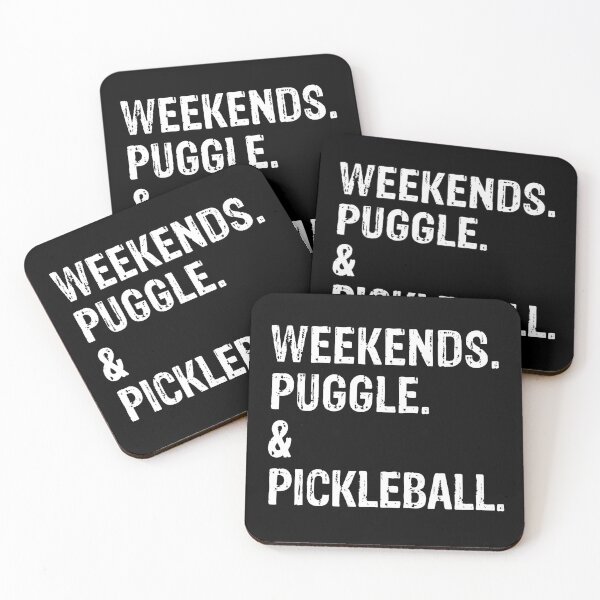 Item preview, Weekends Puggle and Pickleball Funny Dog Gift  designed and sold by Guarddogdrive.