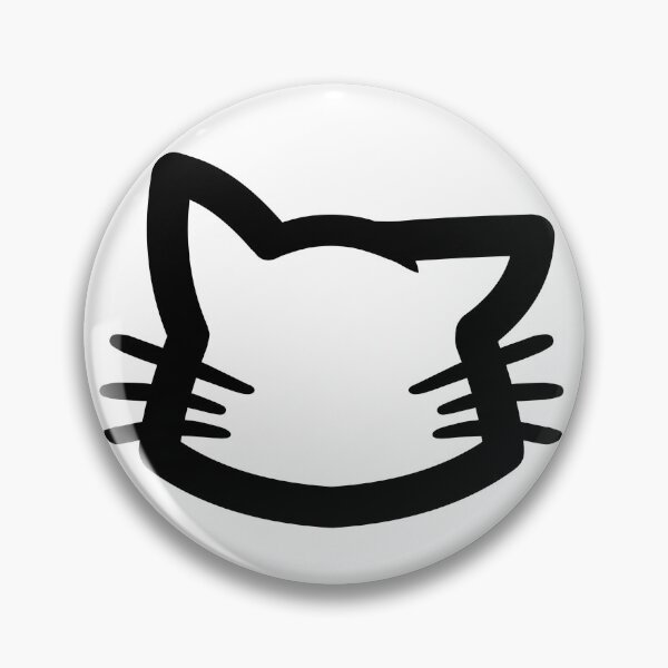 Item preview, One Ear Nya Simple Cat Head designed and sold by kotastrophe.