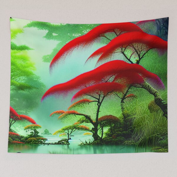 Item preview, Green Landscape with trees, Sceney Nature designed and sold by NatureFood.