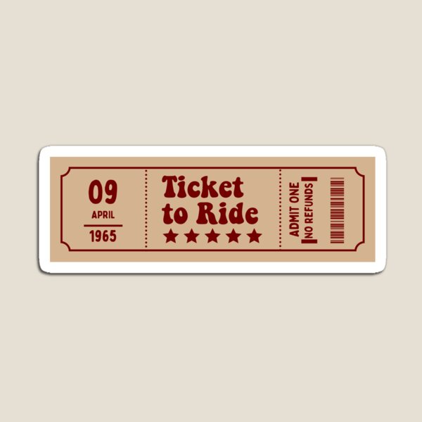 Item preview, Ticket to Ride Beatles Sticker designed and sold by PrettytoaTee.