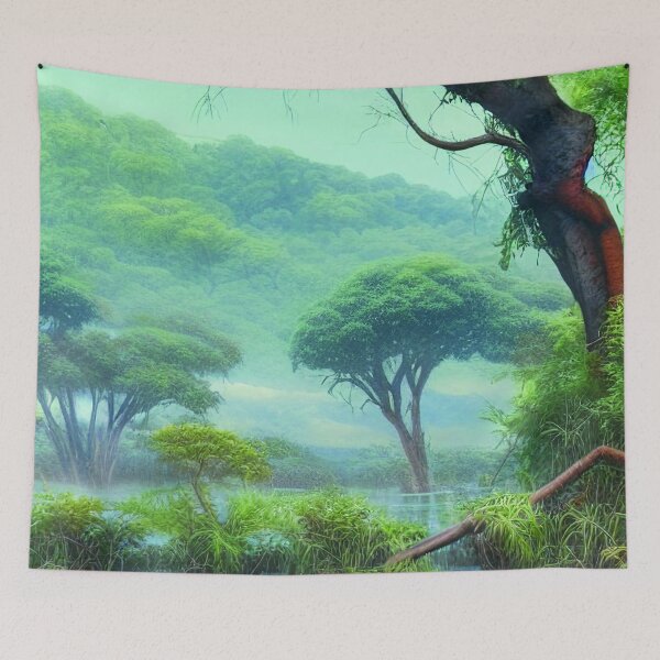 Item preview, Green Landscape with trees, Sceney Nature designed and sold by NatureFood.