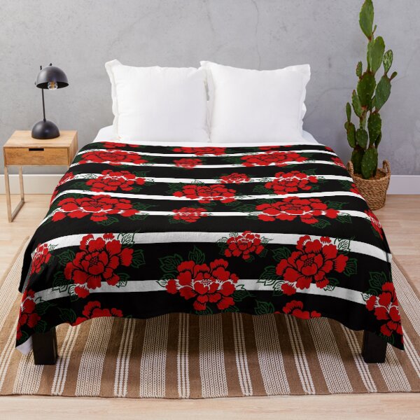 Item preview, Red rose pattern with black lines designed and sold by bayanabufadda.
