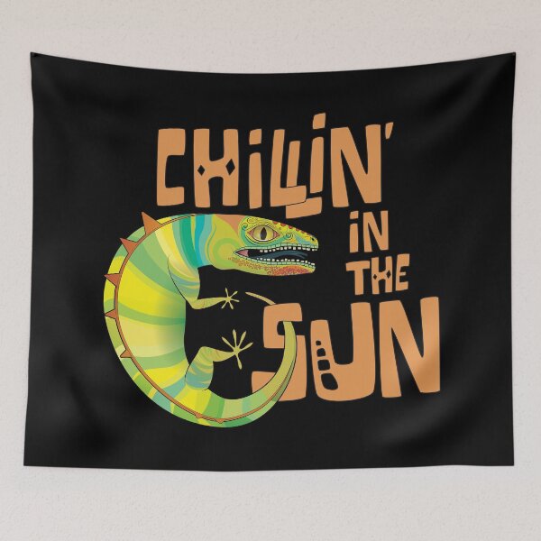 Item preview, Chillin in the sun - Colourful lizard designed and sold by CalMaArt.