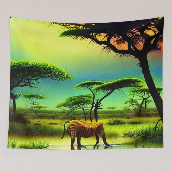 Item preview, Green Landscape with trees, Sceney Nature designed and sold by NatureFood.