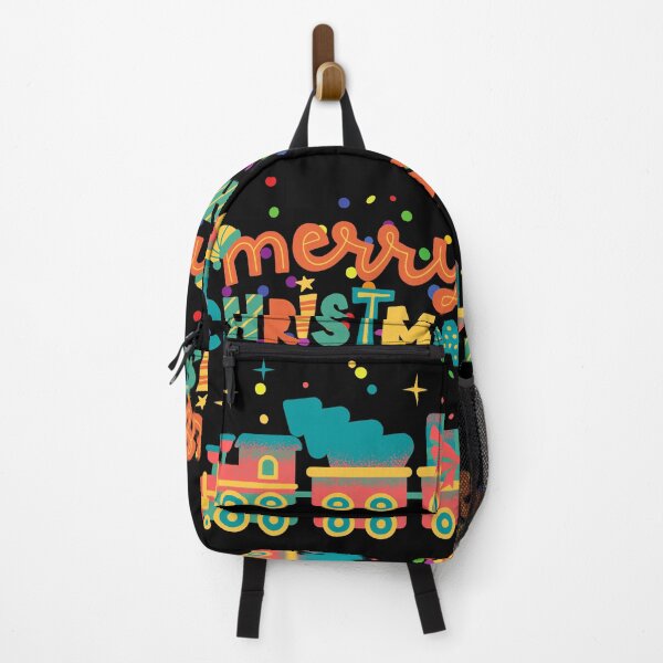 Item preview, Merry Christmas Train-Black Background designed and sold by Trendi61.