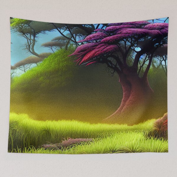 Item preview, Green Landscape with trees, Sceney Nature designed and sold by NatureFood.