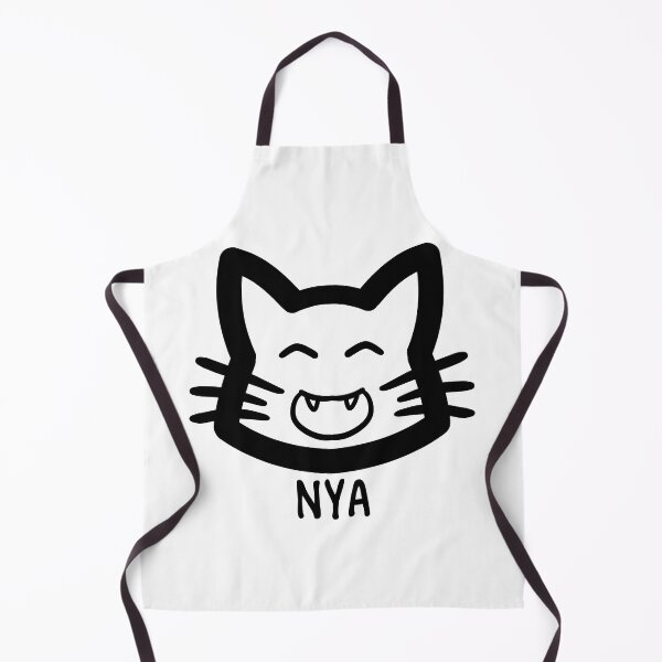 Item preview, Happy Nya Simple Cat Head Text designed and sold by kotastrophe.