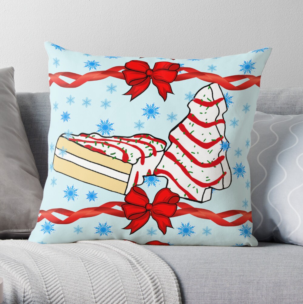 Little Debbie Christmas Tree cakes Throw Pillow for Sale by  EnviousObjects2