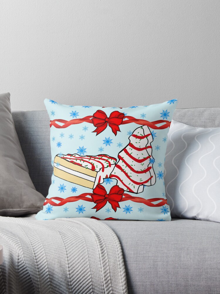 Little Debbie Christmas Tree cakes Throw Pillow for Sale by  EnviousObjects2