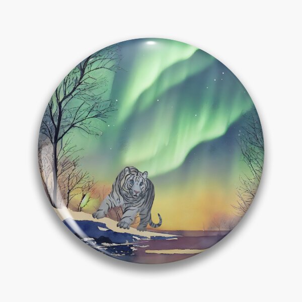 Item preview, Watercolor Northern Lights And Bengal designed and sold by virillanissa.