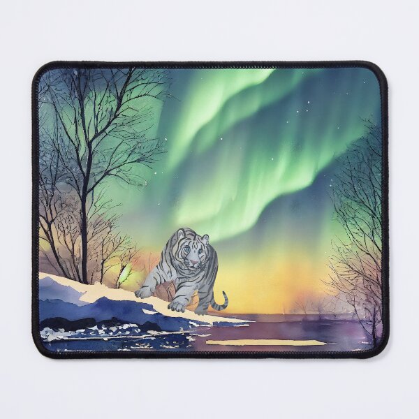Item preview, Watercolor Northern Lights And Bengal designed and sold by virillanissa.