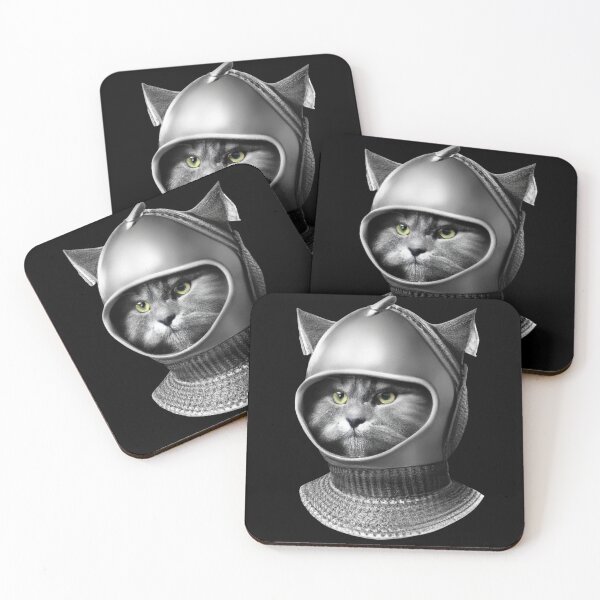 Item preview, Gray Cat in Armor - Battlecat 01 designed and sold by RoughShirts.