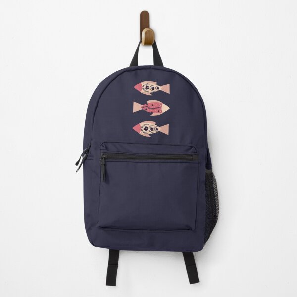 Item preview, Pink and navy floral fishes designed and sold by Home Cyn Home.