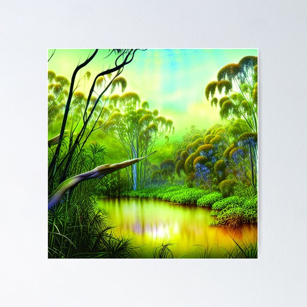 Item preview, Green Landscape with trees, Sceney Nature designed and sold by NatureFood.