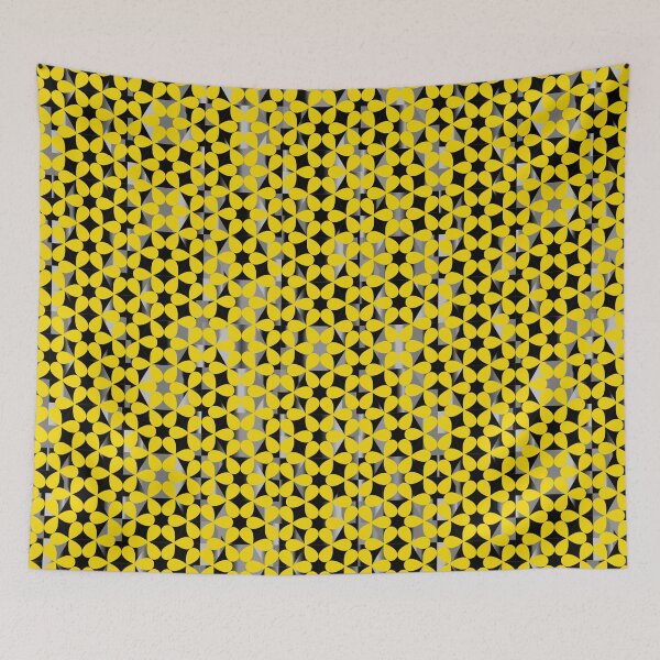 Item preview, Yellow Floral Modern Metal Geometric  designed and sold by ChristinasMess.
