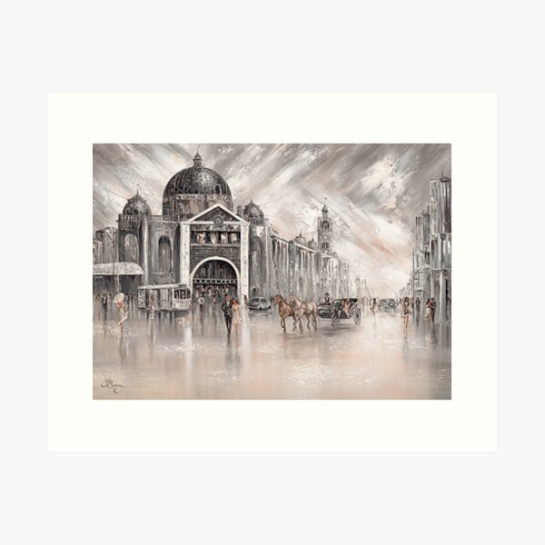 Item preview, Iconic, Flinders Station - Melbourne City designed and sold by BellasArtStudio.