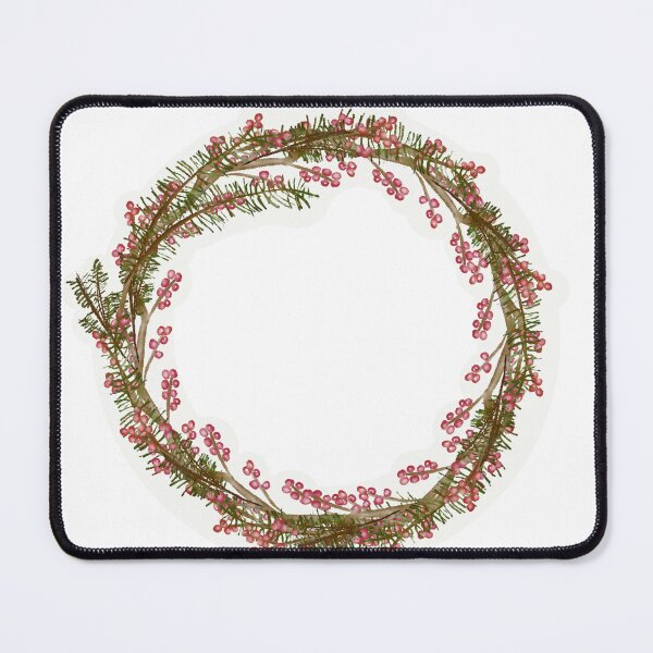 Artikelvorschau, Winter Wreath Watercolor entworfen und verkauft von Heather van der Dys.