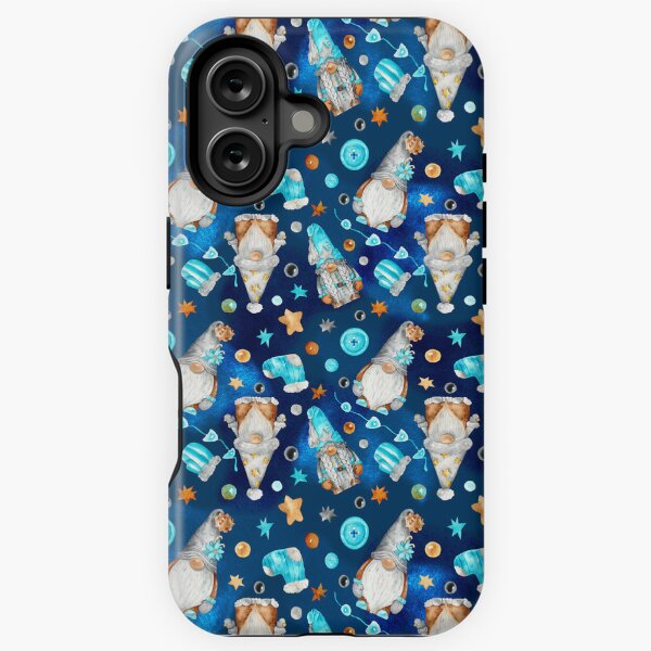 Aperçu de l'œuvre Gnomes de Noël scandinaves bleus mignons créée et vendue par silviaol.