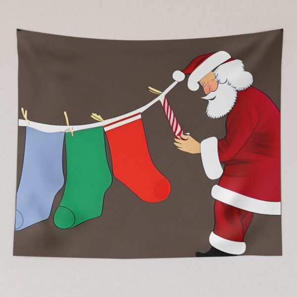 Item preview, Santa Working Hard on Christmas Day designed and sold by Sapphire07.