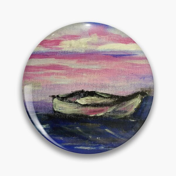 Item preview, Boat on the water acrylic painting designed and sold by WorldOfWendyArt.
