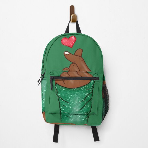 Item preview, Kpop Hand Finger Heart Love Emerald Green (black skin) designed and sold by Jolly-Yosei.