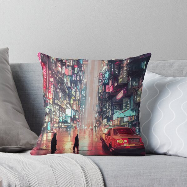 Artikelvorschau, New York - Manhattan Times Square Cyberpunk Anime Movie City Sketch Art Wallpaper entworfen und verkauft von Y2Bot.