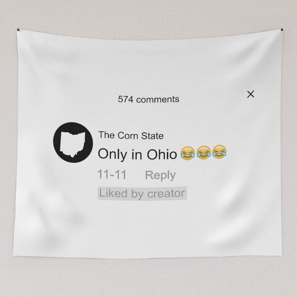 Item preview, Only In Ohio Meme Comment designed and sold by FFDoodles.