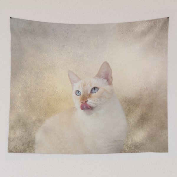 Item preview, Siamese Cat Licking Her Nose 02 designed and sold by Elisabeth Lucas.