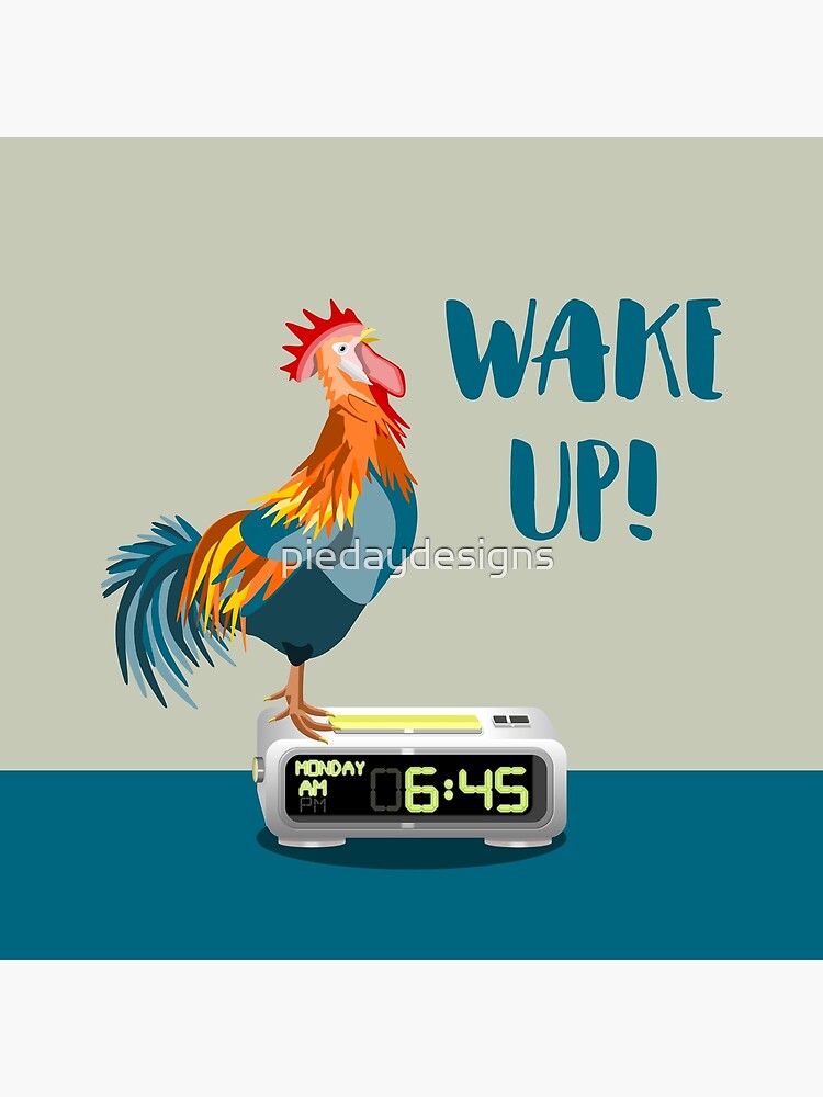 Bantam Rooster Crowing wake up | Poster