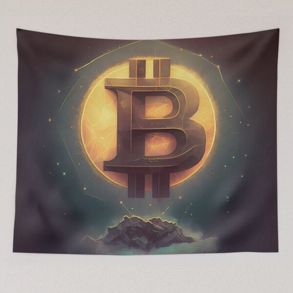 Item preview, Arte de la fantasía del logotipo de Bitcoin designed and sold by HodlerSqvad.