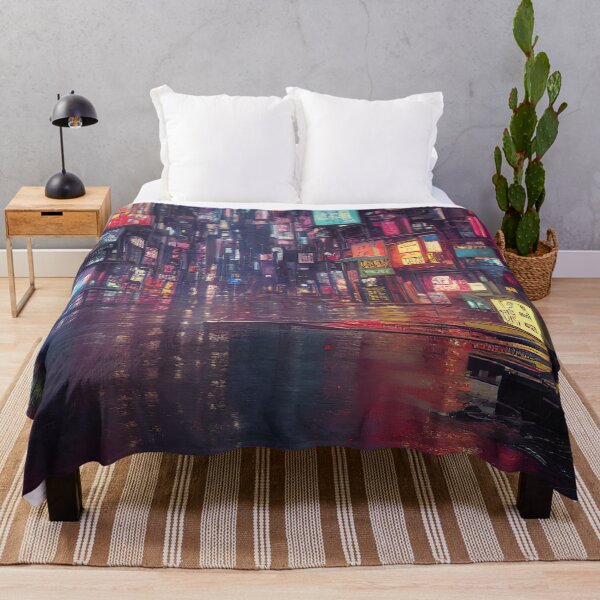 Item preview, Tokyo - Neon Lights Rainy Reflection Anime Scene Painting Sketch designed and sold by Y2Bot.