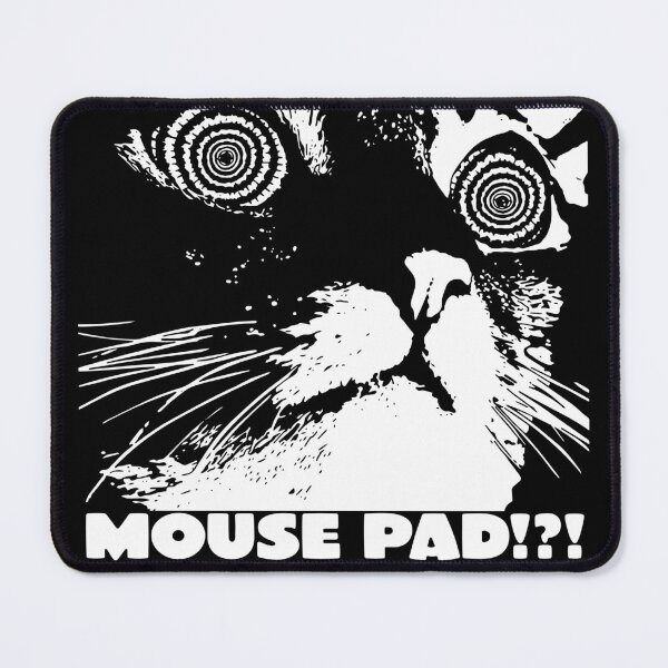 Item preview, hypno cat - mouse pad designed and sold by AlienAardvark.